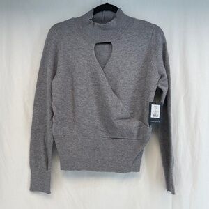 Gabby Isabella Sweater Fitted Stretch Gray Women’s Small NEW with Tags